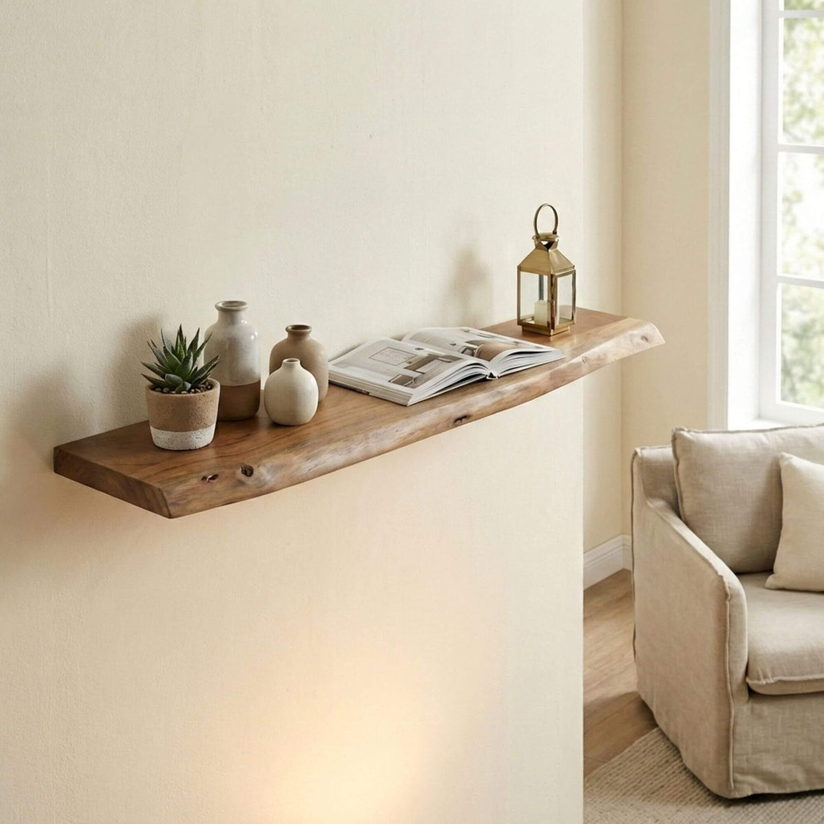 ACACIA EDGE FLOATING SHELF