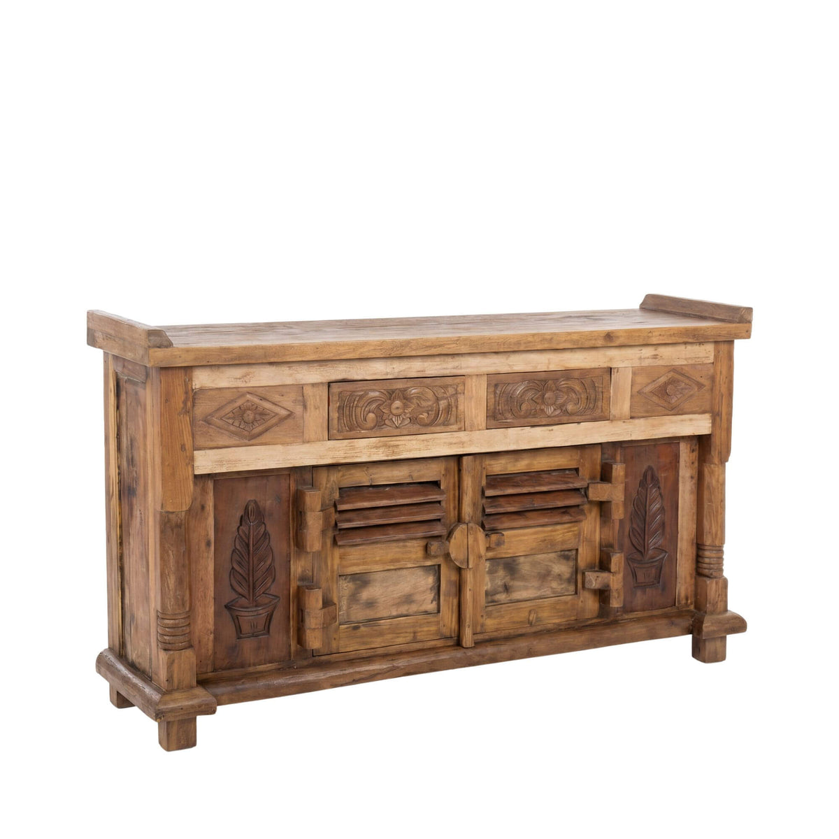 DEIRDRE CARVED TEAK WOOD BUFFET | 180X50X100CM