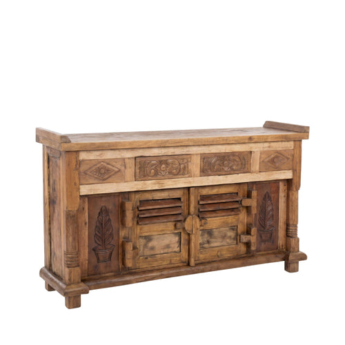 DEIRDRE CARVED TEAK WOOD BUFFET | 180X50X100CM