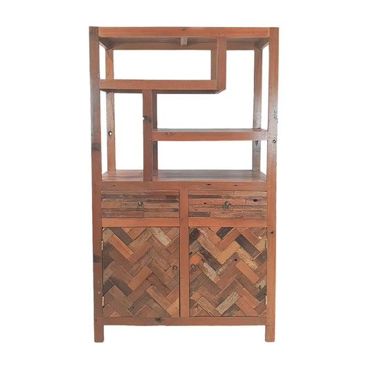 MAIA RECLAIMED TEAK WOOD BOOKCASE | 100X42X175CM