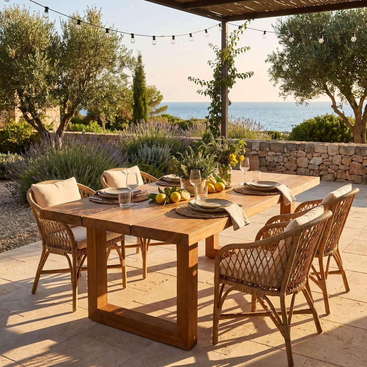 SANTORINI OUTDOOR DINING TABLE